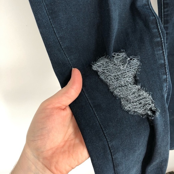 GOOD AMERICAN Good Legs High Rise Skinny Jeans Distressed Stretch Denim 6 28 - Picture 3 of 8